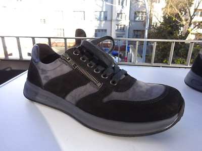 Helvesko 19139 women's shoes suede black gray Swiss made size 41 New