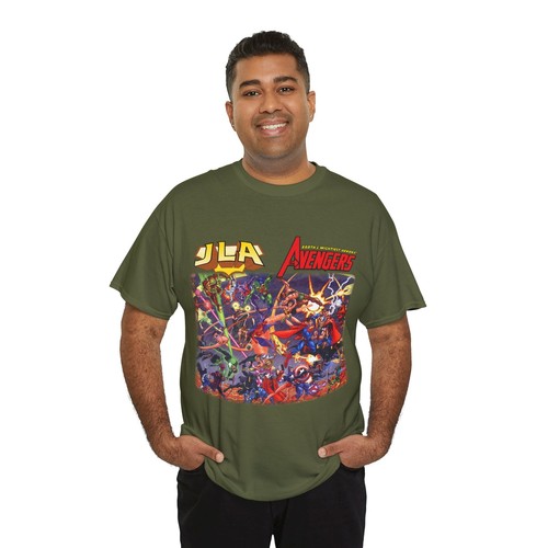 JLA Avengers T-Shirt - DC Comics/Marvel Team-Up - Classic George Perez Art - Picture 40 of 91