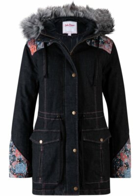 FRAUEN PARKA mit KAPUZE WARME JEANS-STYLE JACKE NEU Gr. 36 40 42 44 46 48 JACKEN