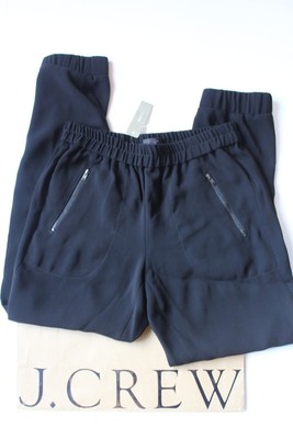 NWT J Crew Turner Pant Drapey Black Sz 