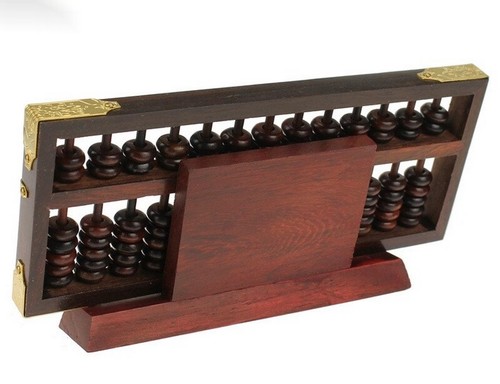 Rosewood Abacus Chinese Hard Wood Calculator W+ Rack Display Feng Shui ...
