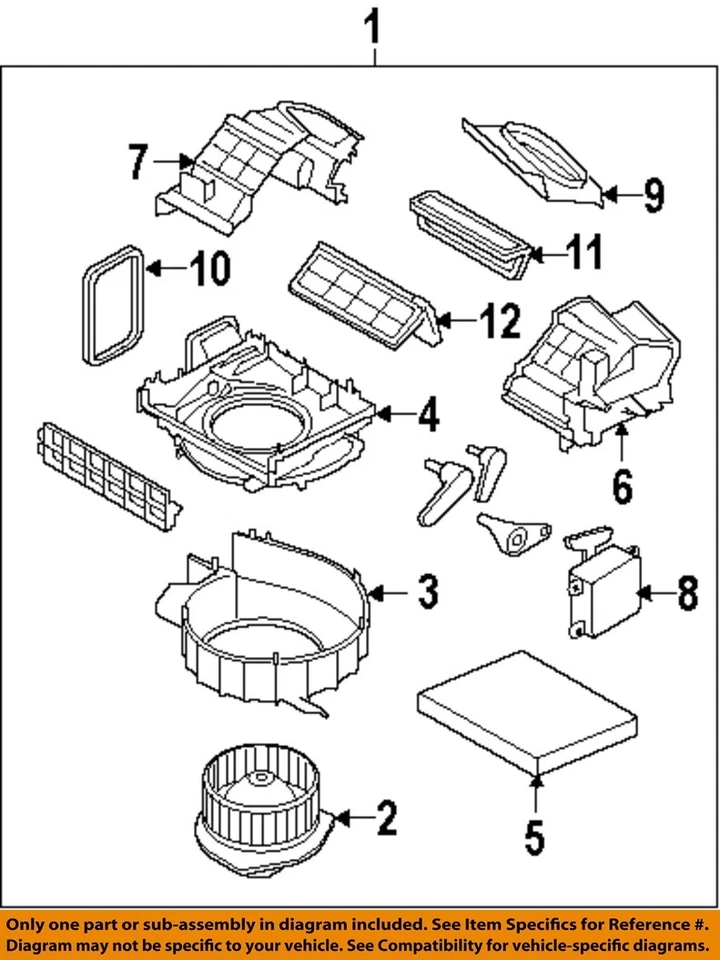 Motor soplador de climatización usado se adapta a: Infiniti QX50 2016 grado A Foto 3 de 4