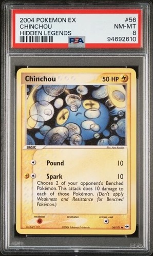 Chinchou graded PSA 8 for sale on eBay