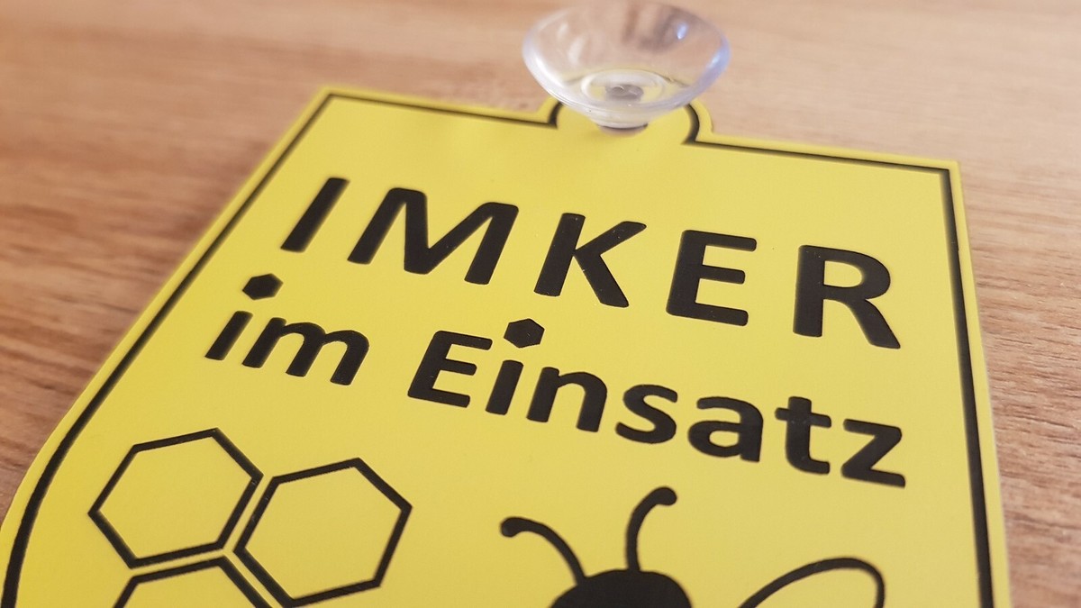 Saugnapfschild Imker Einsatz Schild Für Autoscheibe Geschenk Für Imker Saugnapfschild Imker Einsatz Schild Für Autoscheibe Geschenk Für Imker