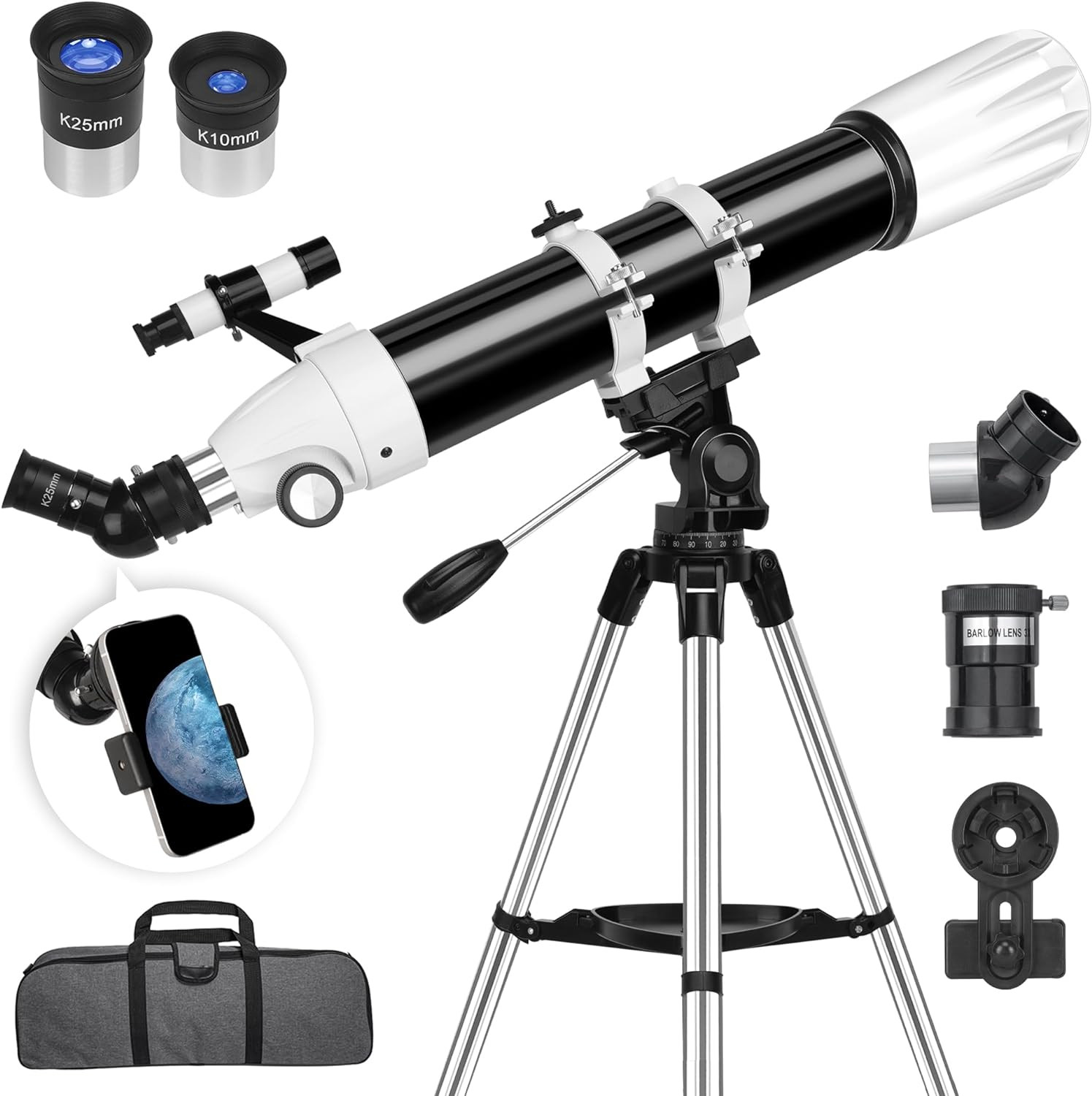 Telescope, 90Mm Aperture Astronomy Telescopes for Adults - Professional High Pow