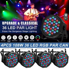 108W RGB 36LED Par Can Wash Light DMX Party DJ Lights Disco Show Stage Lighting