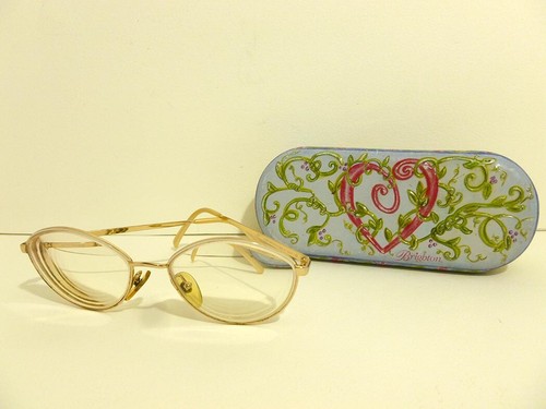 Oval Terri Brogan Italy 8866/47 & 54[]17 135mm Gold/White Frame Eyeglasses 8503