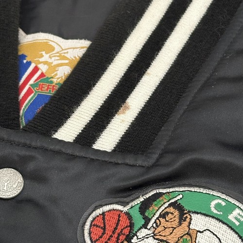 Vintage Jeff Hamilton NBA Patchwork Satin Jacket Size Large All Over Old Logos - Bild 18 von 19