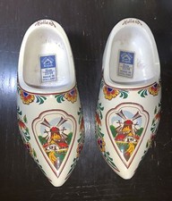 Dutch Wooden Shoes/Clogs, Made In Holland w/Windmill Design, Kids Size 7/8 U.S.