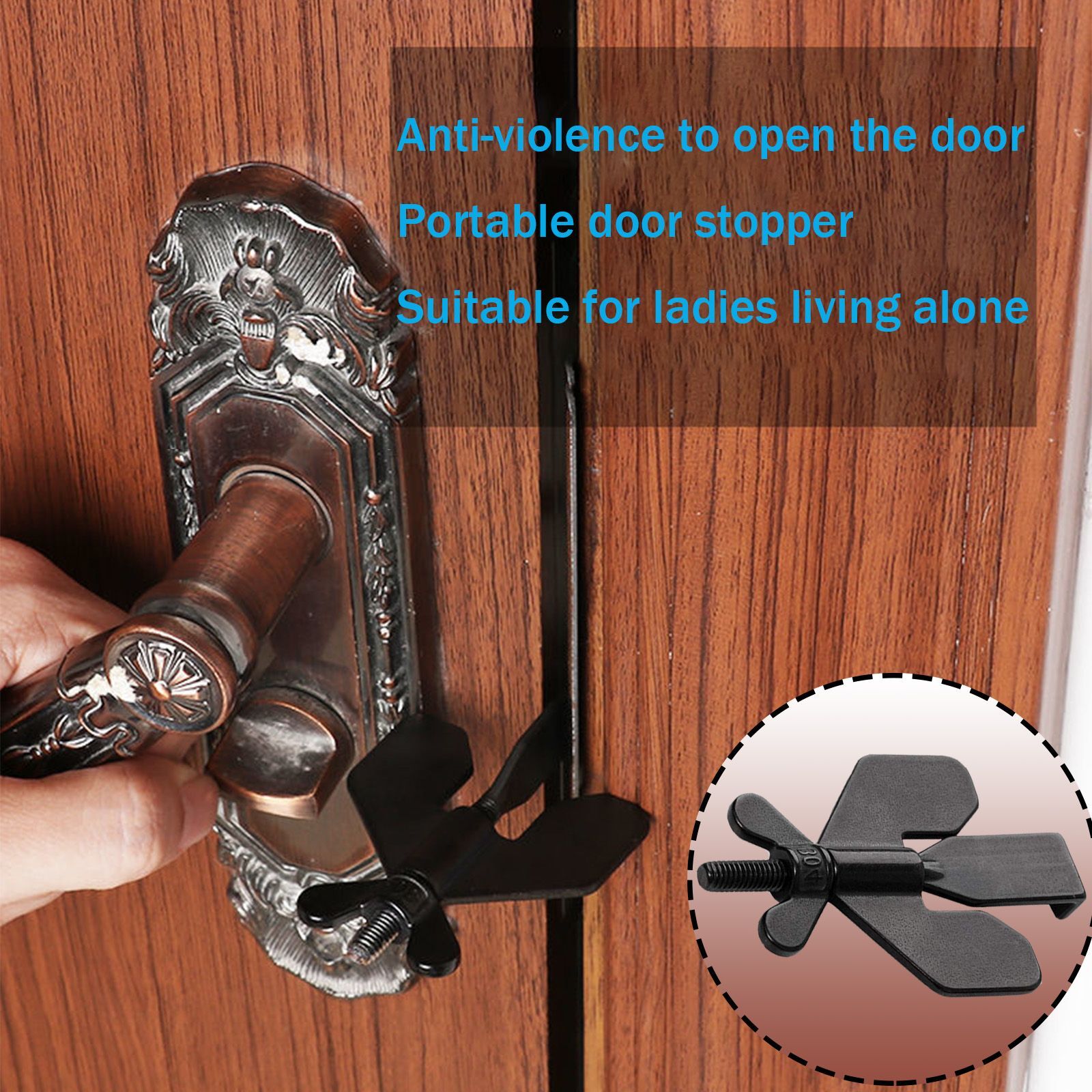 Home Door Security Hotel Security Locks Pocket Door Stopper Portable