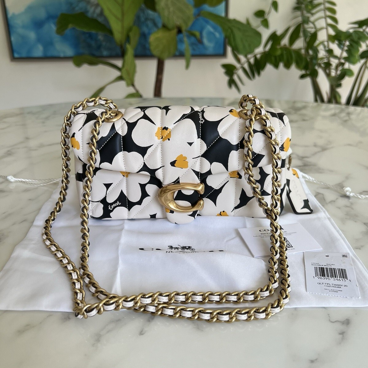 NWT COACH Tabby Shoulder Bag 20 With Quilting & Floral Print