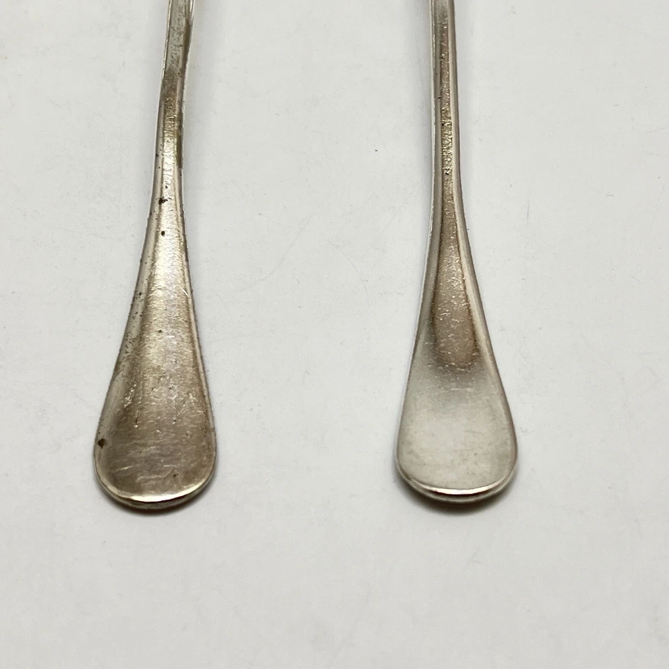 F Broggi Silver Plate Shell Spoon Twisted Handle SL Engraved 4Pc - Image 3 of 4