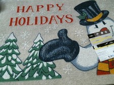 Mohawk Outdoor Doormat "Happy Holidays Snowman 18" x 24", FREE SHIPPING