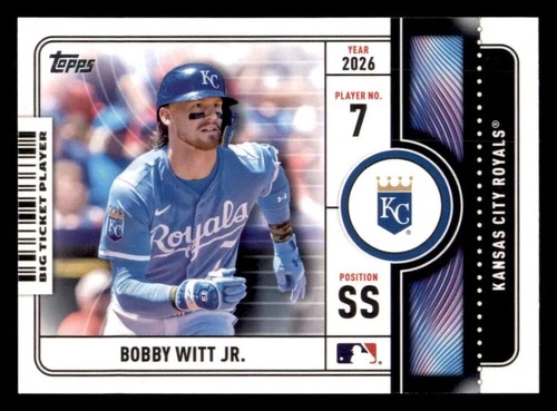 2026 Topps Series 1 Bobby Witt Jr. Base (RAW)