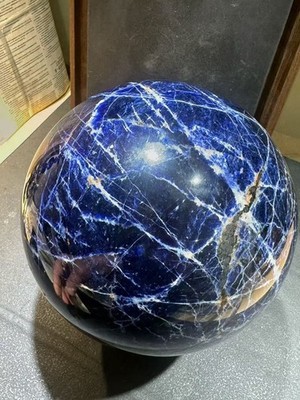 19.2LB Natural Blue Sodalite Crystal Ball Healing Gemstone Quartz Stone Sphere