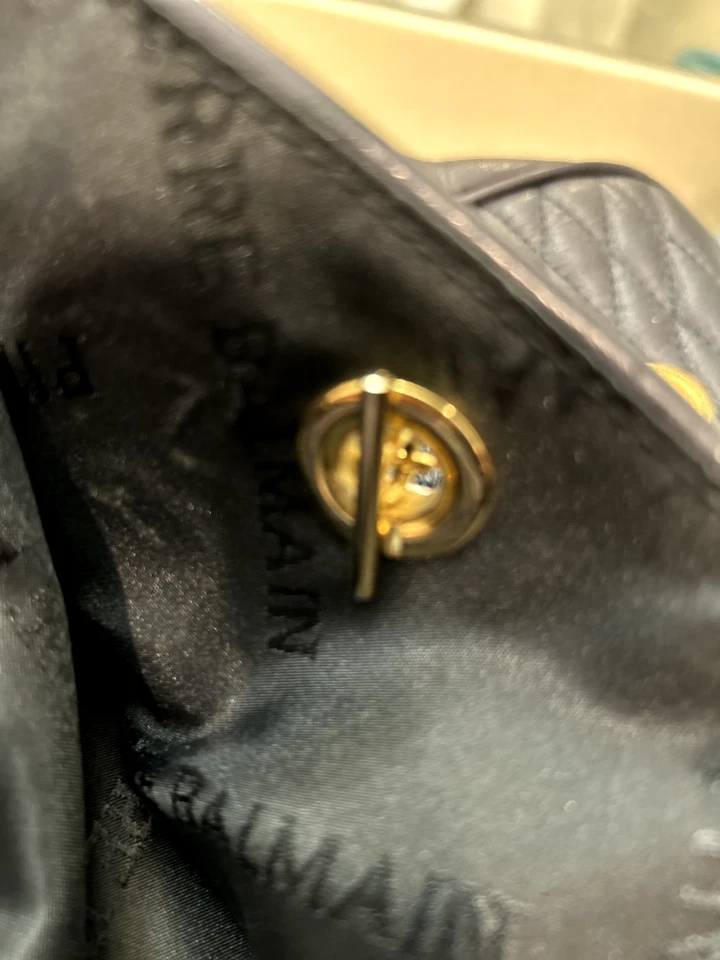  Bolso de Hombro Pierre Balmain Acolchado Textura Vintage Muy Elegante Foto 4 de 4