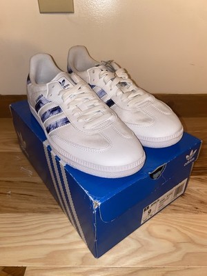 adidas Samba OG White Royal Blue White Tie Dye Size 9 GZ7039