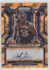 2021 Panini Prizm Rookie Penmanship Orange Ice Isaiah Jackson #RP-ISJ Auto 0l1u