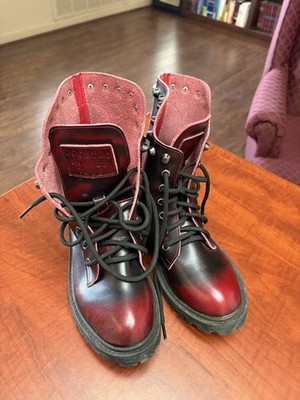 Tiazile TLZ 208 Sport Drk Red Boots Sz 250 Men 7-7.5/W 8-8.5 Punk Rock Skater