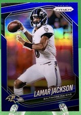 2025 Panini Prizm - Lamar Jackson #78 Blue Prizm Baltimore Ravens