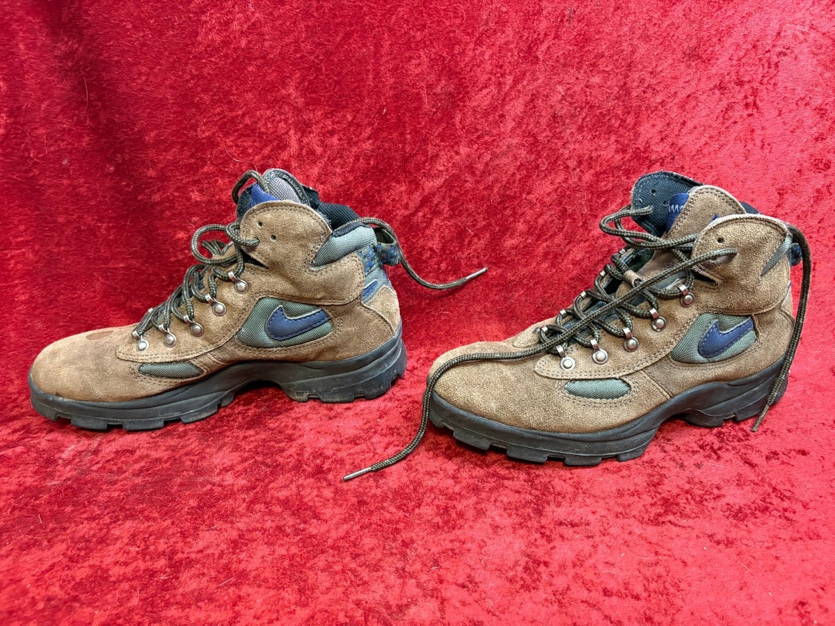 Vintage Nike ACG Air Makalu II Trail Hiking Boots Brown Green 