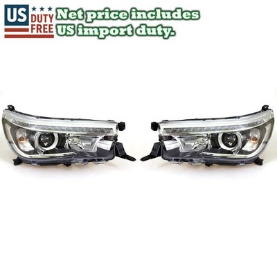 15-17 FIT TOYOTA HILUX REVO GUN136R SR5 PICKUP SLIM PROJECTOR HEADLIGHTS LED DRL