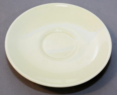 Lu Ray Pastels Yellow Saucer Vintage Soft Yellow Color Mid Century 6'' USA