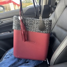 Borsa a tracolla rossa O Bag doppio manico impermeabile borsetta resistente vedi foto