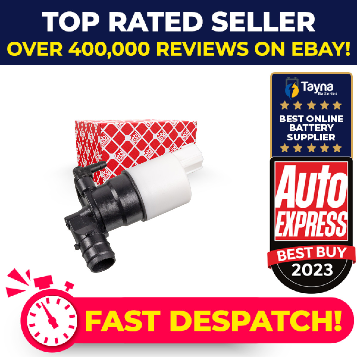 Washer Pump 179075 Febi 1791928 31214898 BK2117K624BA Genuine Quality Guaranteed