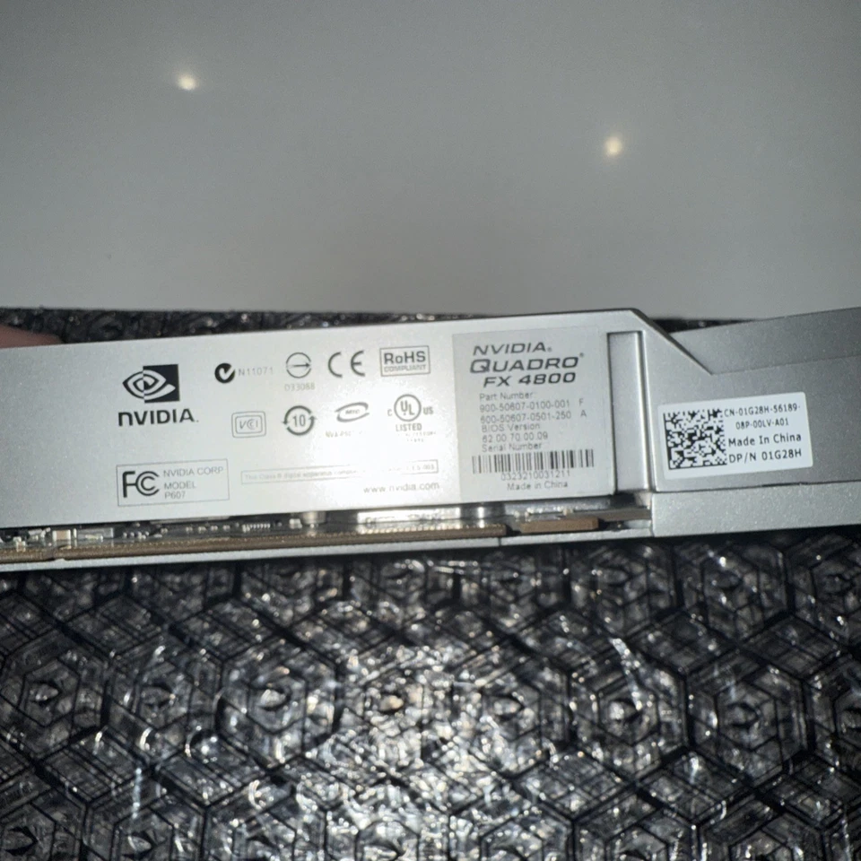Dell 1G28H Quadro FX 4800 PCIe graphics card, 1.5 GB GDDR3, DVI, DisplayPort - Image 3 of 4