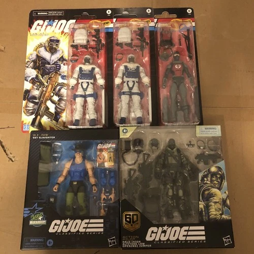 GI JOE CLASSIFIED 6” RETRO CARDED COBR ARMY BUILDER AND JOE SET / LOT OF 5 NIB