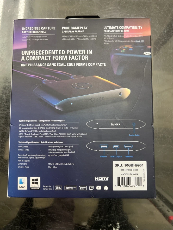 Elgato 4K X - 4K144 HDR10 External Capture Card with for Switch, PS5, XBOX - NEW - Image 2 of 2