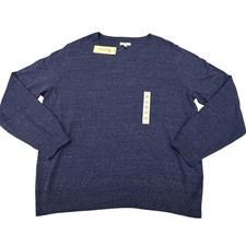 Sonoma Life  Style Sweater Mens XL Blue Fine Gauge V Neck Knit Pullover Casual