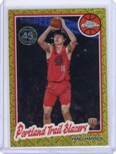 Yang Hansen 2025 Topps Chrome Silver Pack Gold Mojo /50 Rookie RC