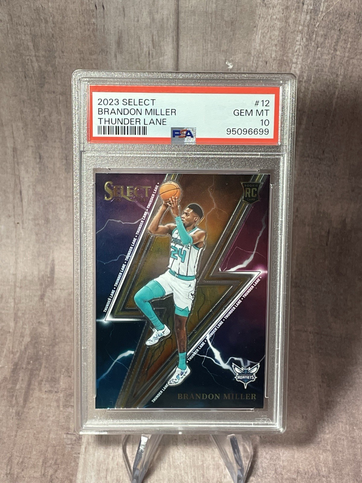2023 Select Brandon Miller Rookie Thunder Lane Psa 10 Charlotte Hornets