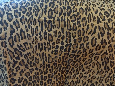 Ralph Lauren Aragon Leopard Print King Size Pillowcase 1990 s Blue Tag Vintage