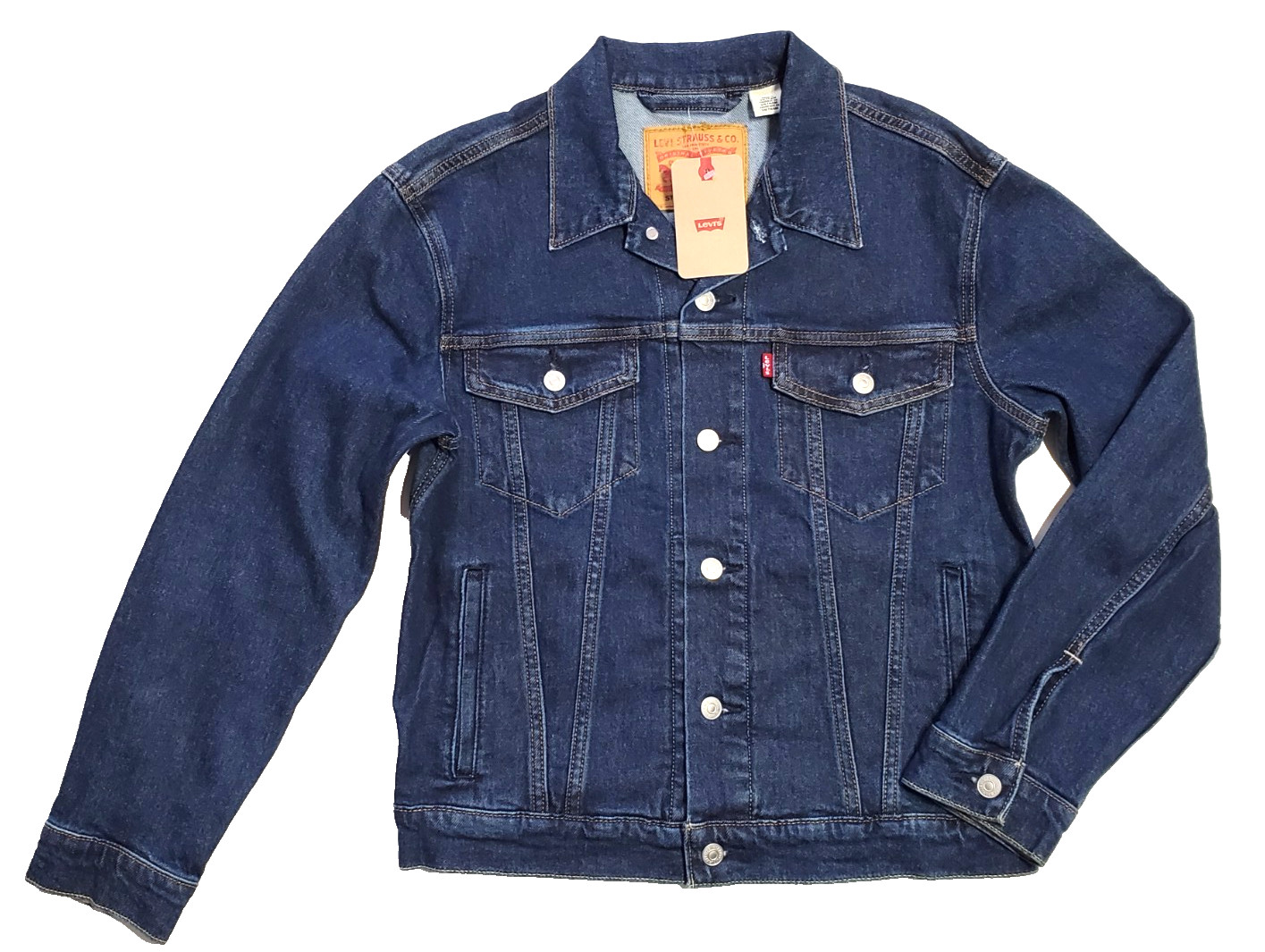 NWT $89.50 Levi's Men's Size Small Trucker  Denim Dark Blue 