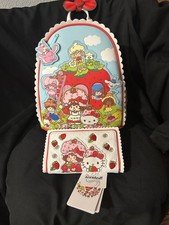 Mini Mochila y Cartera Loungefly Sanrio X Strawberry Shortcake CONJUNTO NUEVO CON ETIQUETAS