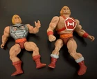 VINTAGE 80's BATTLE ARMOR  AND THUNDER PUNCH  HE MAN ACTION FIGURES - INCOMPLETE