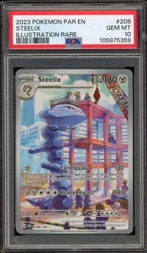 Pokemon Steelix Paradox Rift Illustration Rare #208 PSA 10 Gem Mint