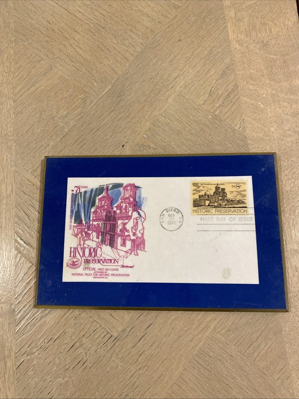 Historic Preservation Official First Day Cover Plaque Decatur House San Xavier
