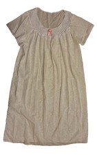 Vintage Nightgown White With Pink Flowers Lace XL