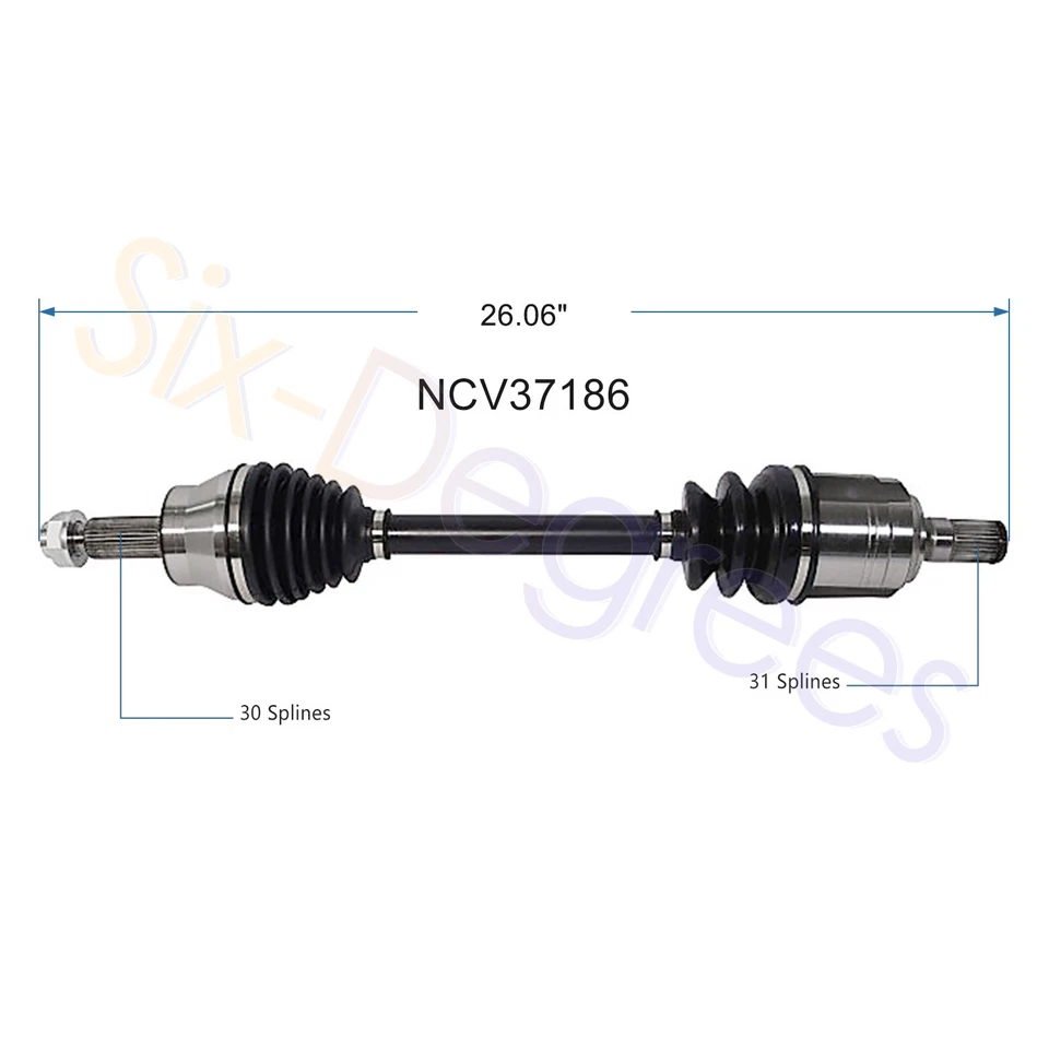 NCV37186 Front Left CV Axle Assembly for 2021 2022-2025 Hyundai Santa Fe L4-2.5L - Image 2 of 4