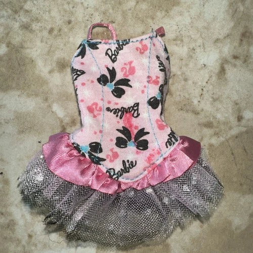 Barbie pink and black Ballerina Ballet Costume Outfit Skipper Tutu Dress w/ bows