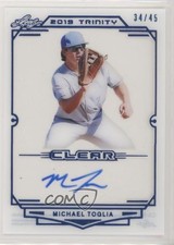 2019 Leaf Trinity Clear Auto Blue 34/45 Michael Toglia #CA-MT2 Auto xb2