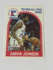 1989 NBA Hoops Hall of Famer All- Star Earvin (Magic) Johnson # 166 in NM .