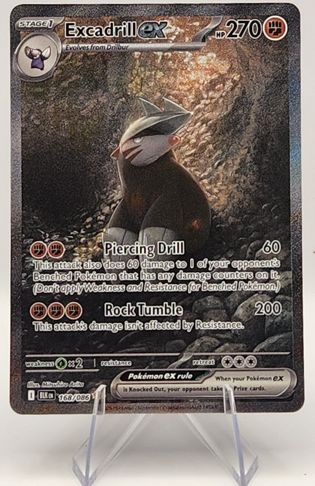 Pokemon Excadrill ex 168/086 Sv: Black Bolt Holo