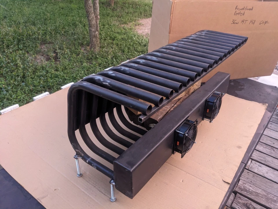Rejilla de chimenea 36w 14t 14d tubo soplador intercambiador de calor más calor menos leña  Foto 3 de 4