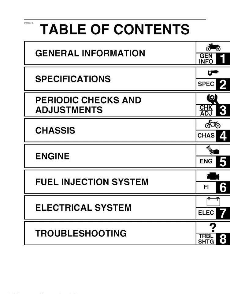 Manual de servicio Yamaha Road Star Warrior 2002 XV1700P, XV1700PC Foto 2 de 4