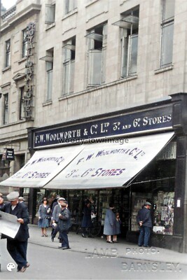 ptc5080 - Yorks - F.W.Woolworth 3d & 6d Store, Queen St. Barnsley - Print 6x4
